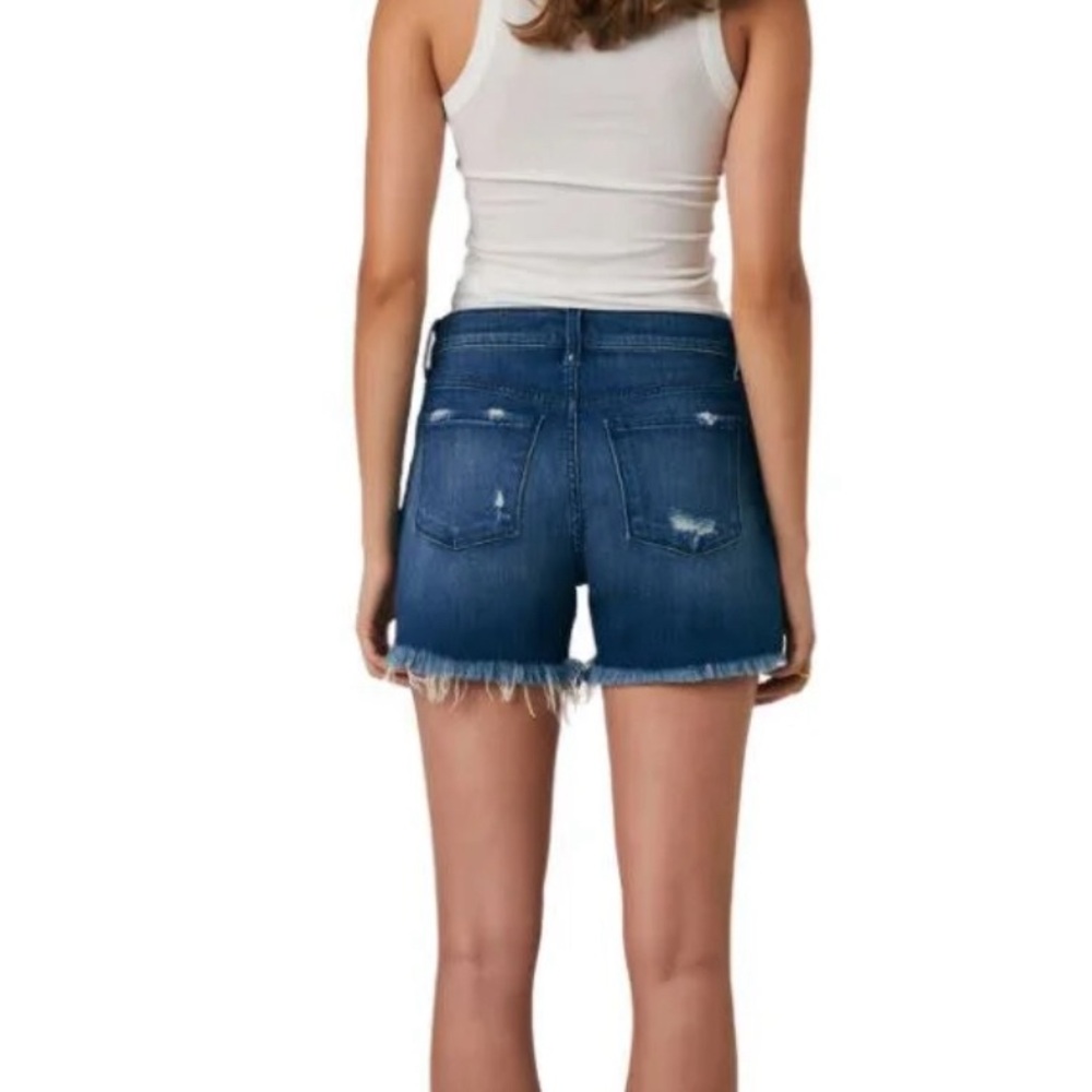 NWT Edyson Delon High-Rise Shorts in Dark Lincoln Wash Size 25 + 30 - Picture 2 of 13